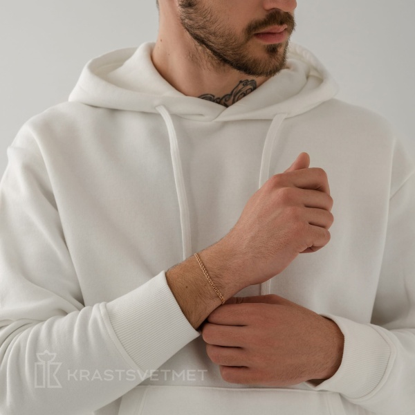 Браслет из красного золота, плетение «Гарибальди»